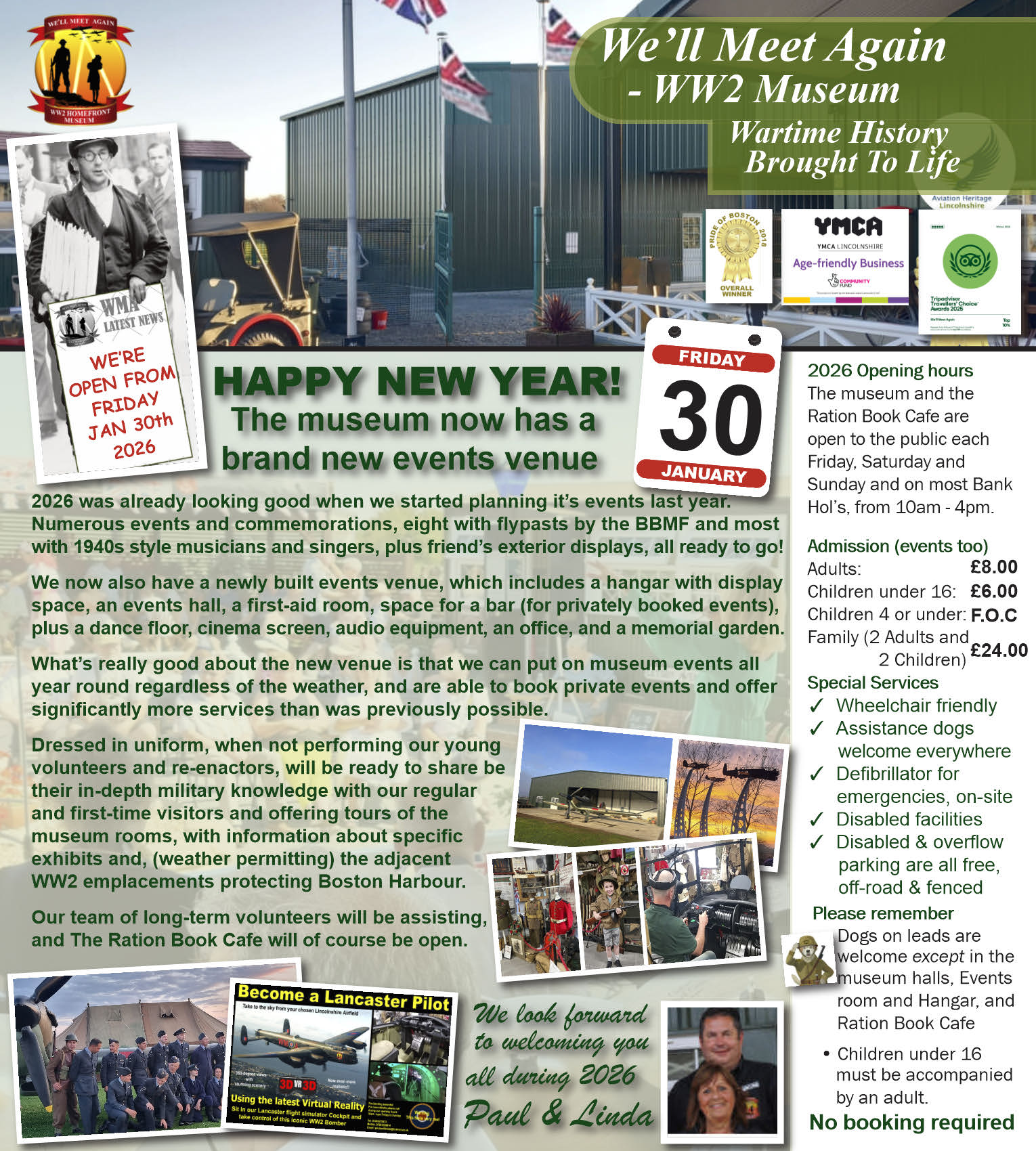 SOME OF OUR 2026 EVENTS