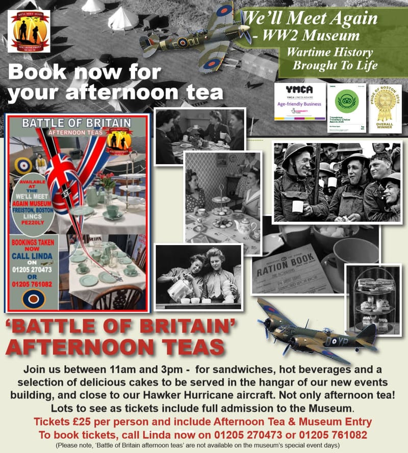 'Battle of Britain' Afternoon Teas (Booking Essential)