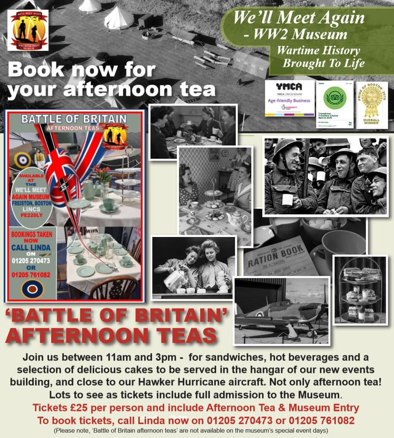 'Battle of Britain' Afternoon Teas (Booking Essential)