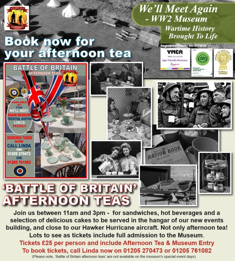 'Battle of Britain' Afternoon Teas (Booking Essential)