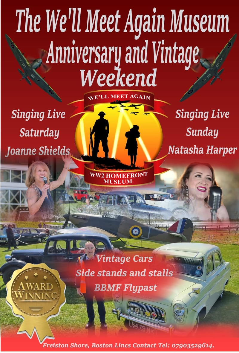 Our 9th Anniversary and Vintage Weekend. Sat 15th and Sun 16th August