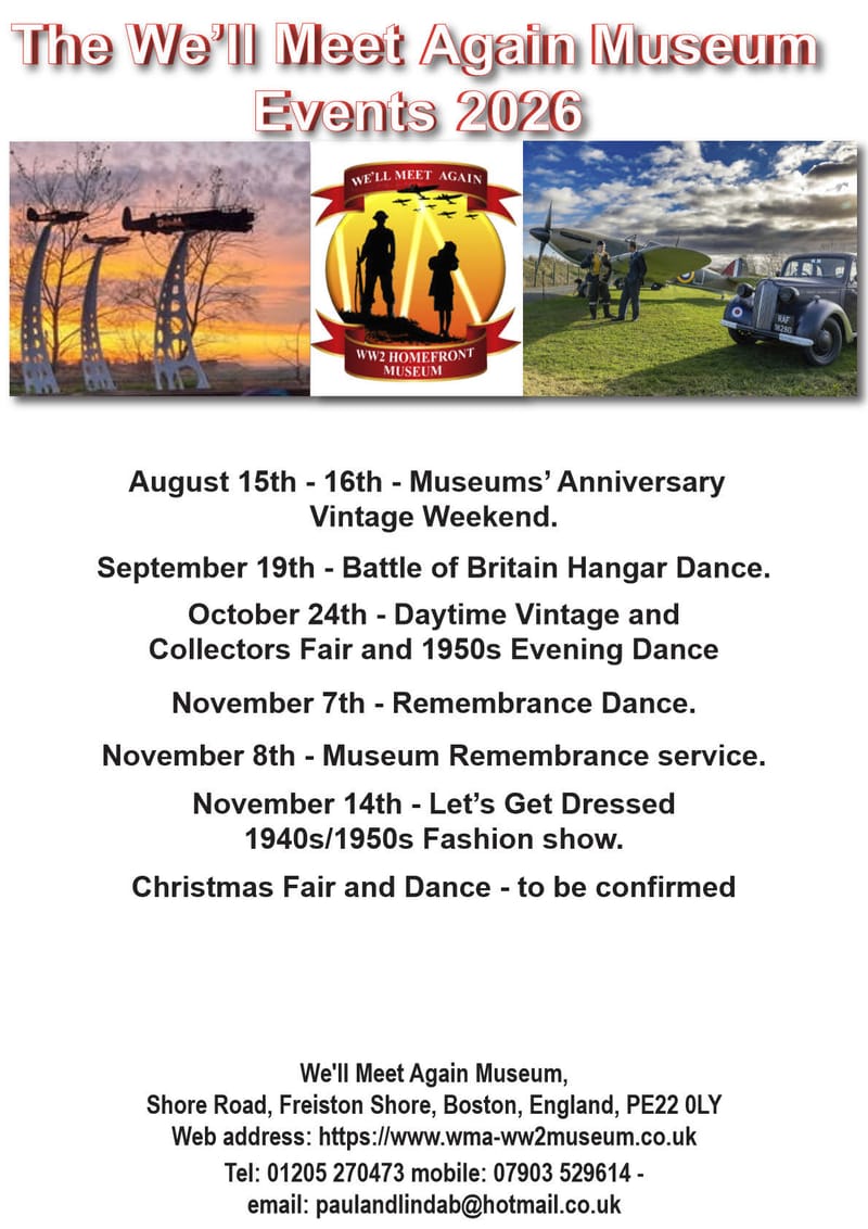 UPCOMING EVENTS. The Museum's Proprietors, Volunteers and Trustees are looking forward to your visit.
