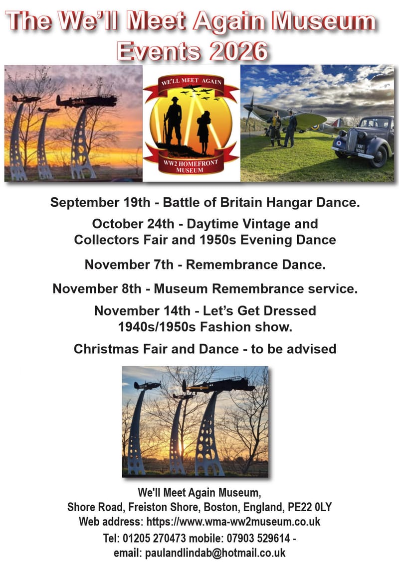 UPCOMING EVENTS. The Museum's Proprietors, Volunteers and Trustees are looking forward to your visit.