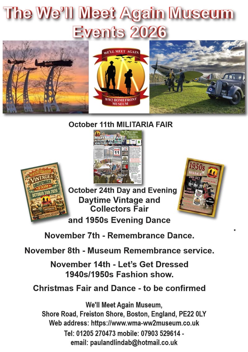 UPCOMING EVENTS. The Museum's Proprietors, Volunteers and Trustees are looking forward to your visit.