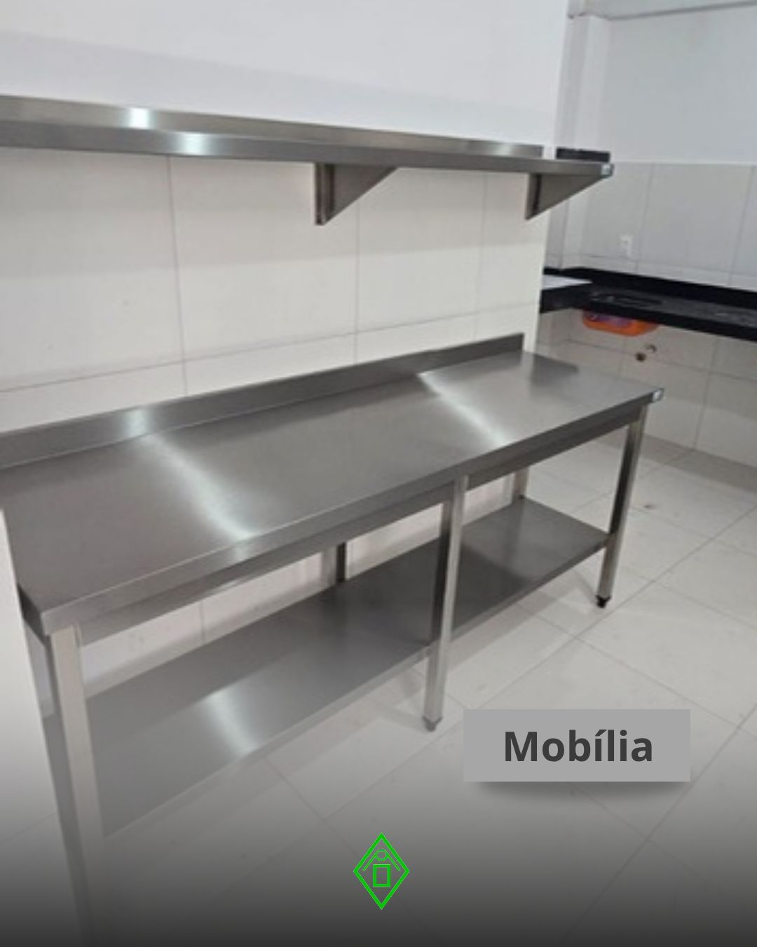 MESA LISA EM AÇO INOX 304