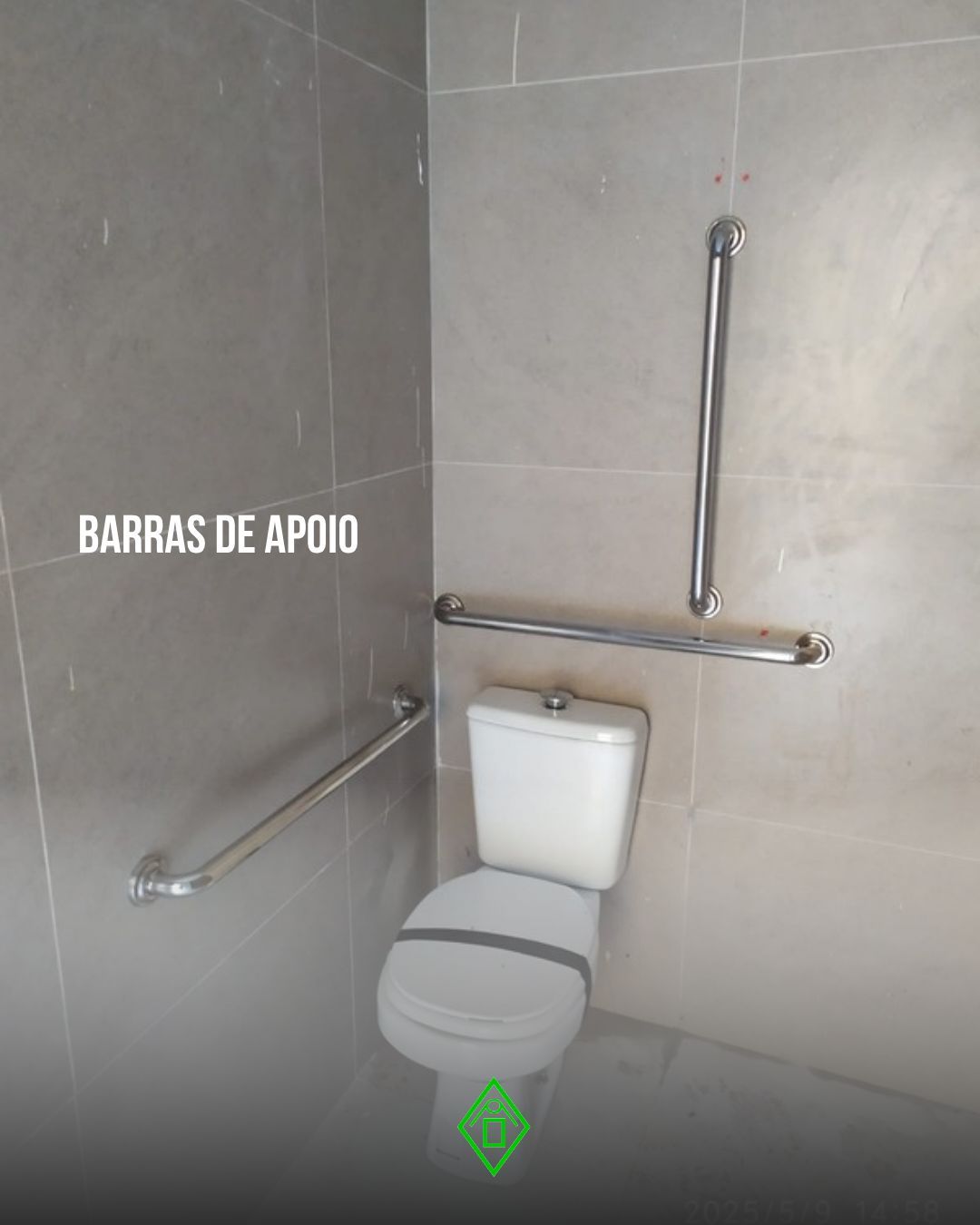 BARRA DE APOIO EM AÇO INOX 304