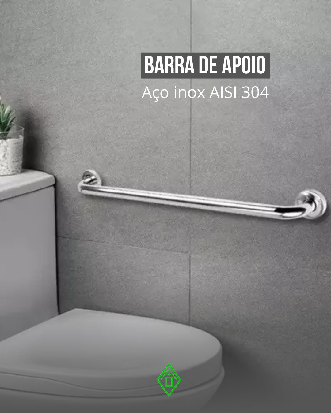 BARRA DE APOIO EM AÇO INOX 304