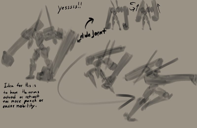 Character design for a personal series called "Millennium Knights"