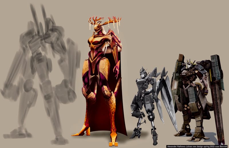 Character design for a personal series called "Millennium Knights"