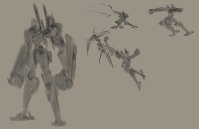 Character design for a personal series called "Millennium Knights"