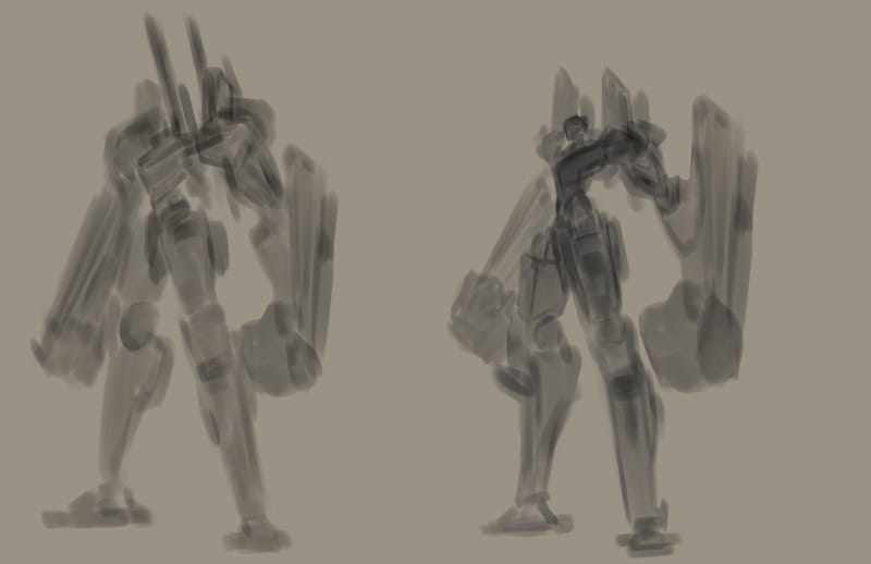 Character design for a personal series called "Millennium Knights"