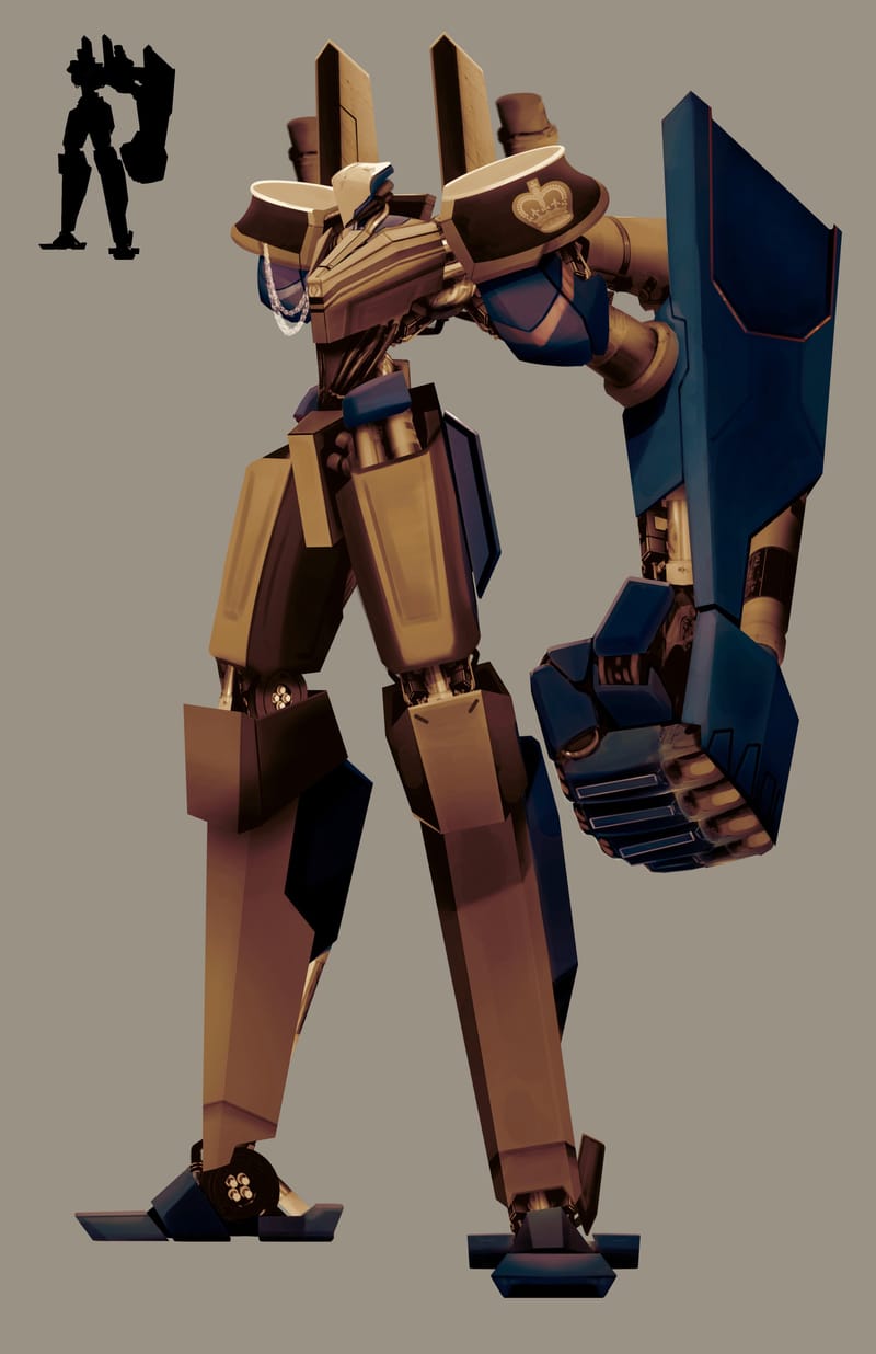 Character design for a personal series called "Millennium Knights"