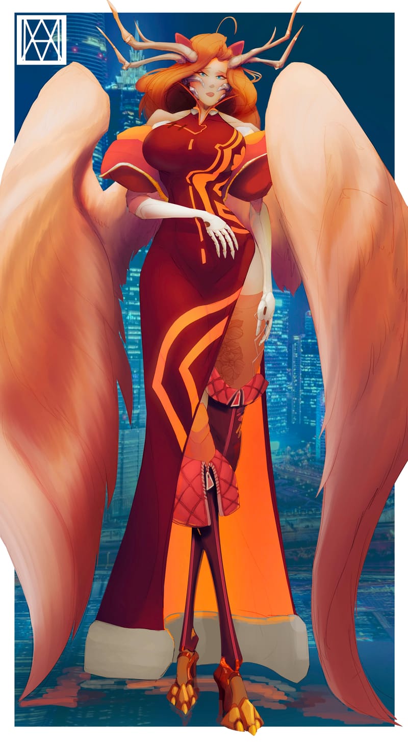 Character design for a personal series with a running title of 'Mako'