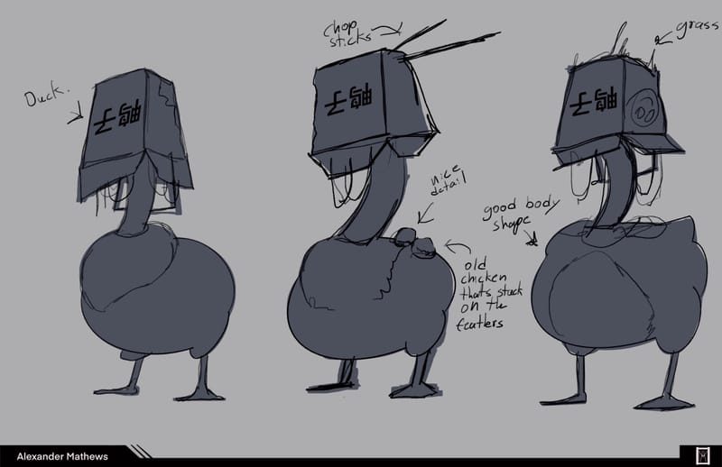 Designs to help break up the minutia of realism and anime styles. 