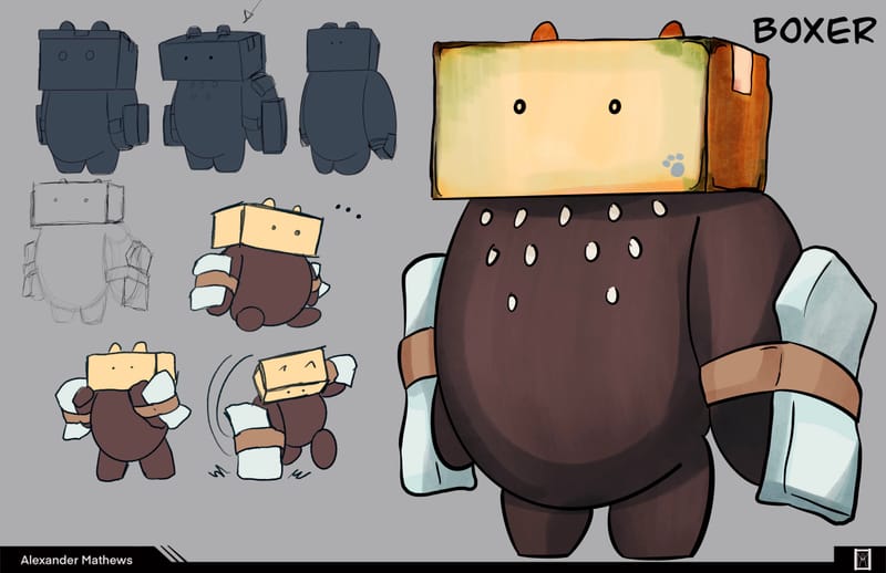 Designs to help break up the minutia of realism and anime styles. 