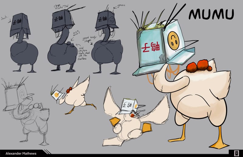 Designs to help break up the minutia of realism and anime styles. 