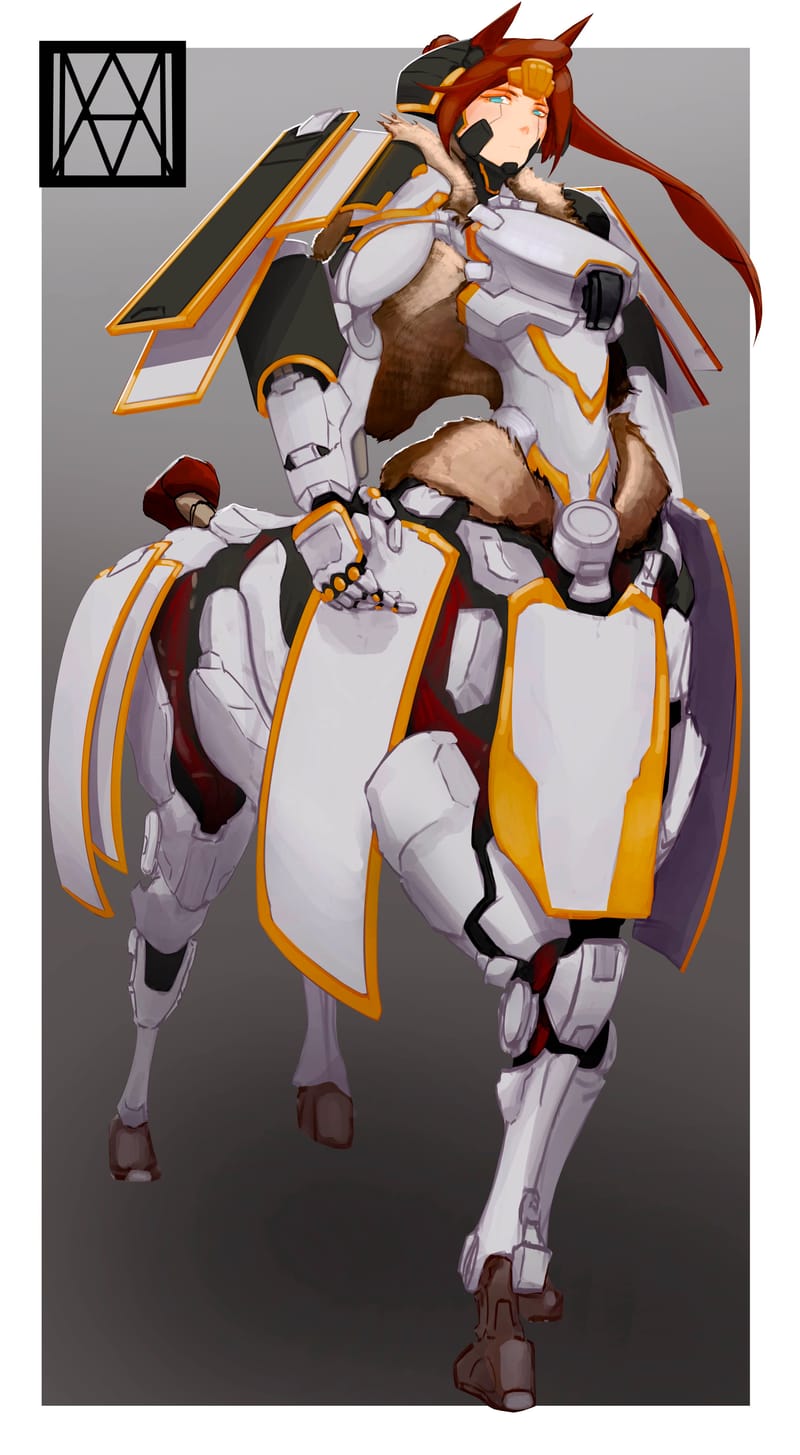 Character design for a personal series with a running title of 'Mako'