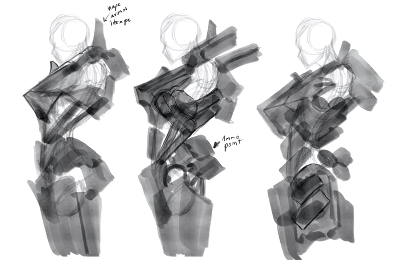 Character design for a personal series called "Millennium Knights"