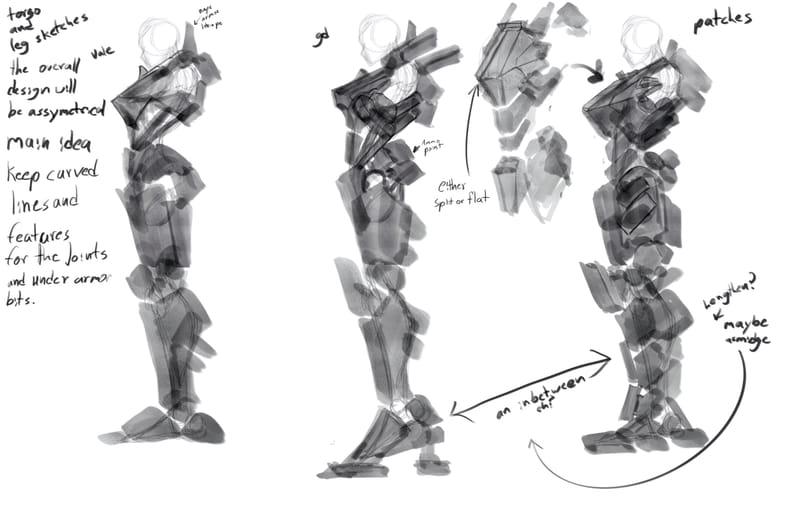 Character design for a personal series called "Millennium Knights"