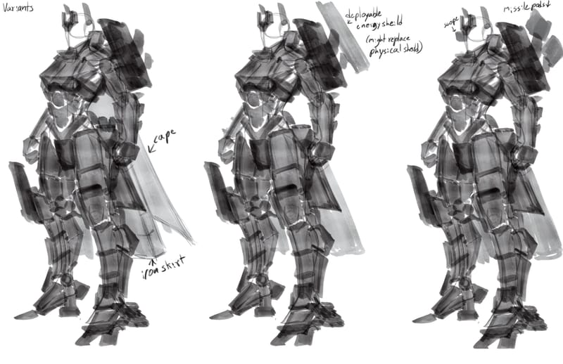 Character design for a personal series called "Millennium Knights"