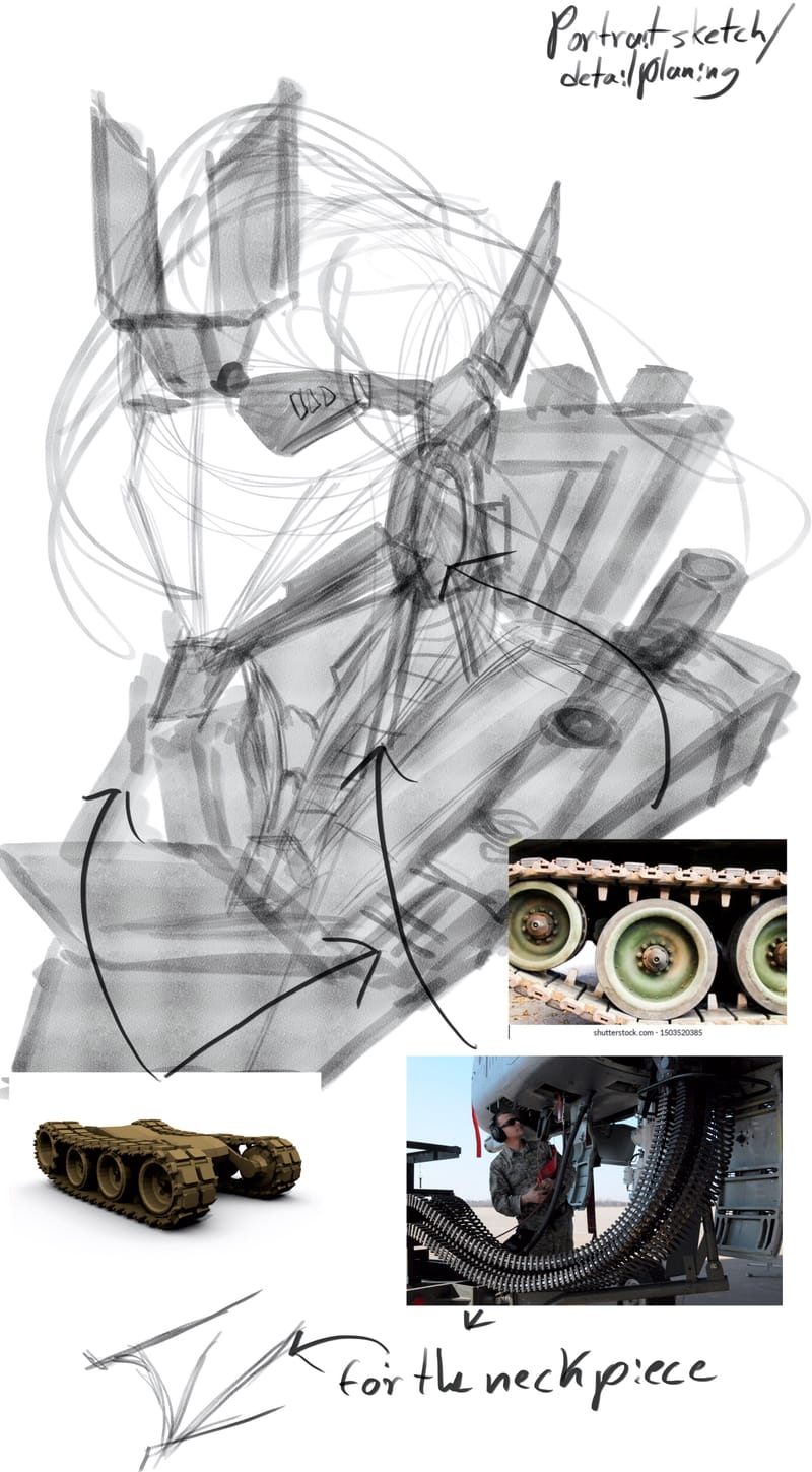 Character design for a personal series called "Millennium Knights"