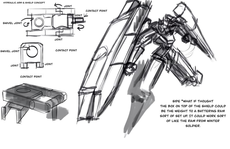 Character design for a personal series called "Millennium Knights"