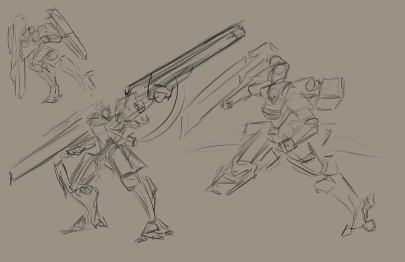 Character design for a personal series called "Millennium Knights"