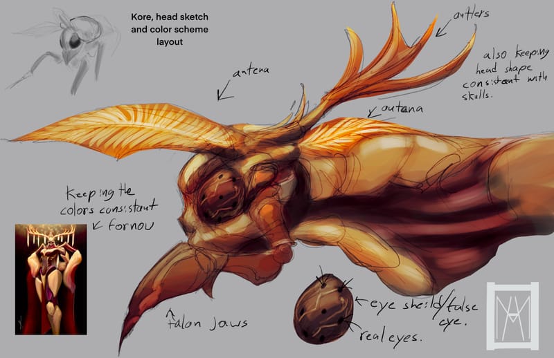 Character design for a personal series called "Millennium Knights"