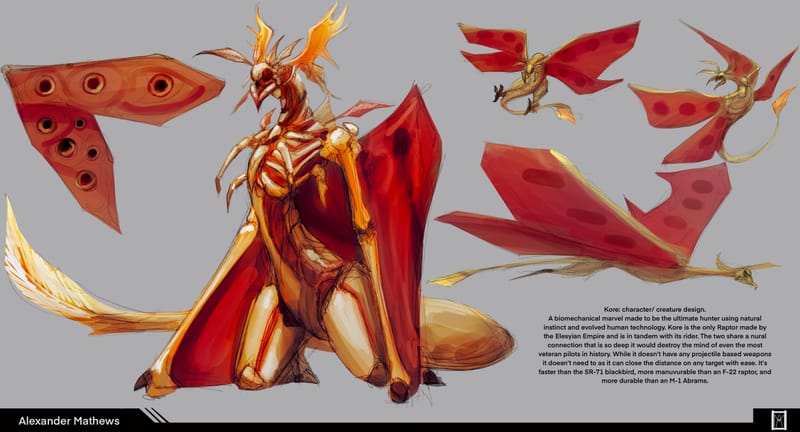 Character design for a personal series called "Millennium Knights"