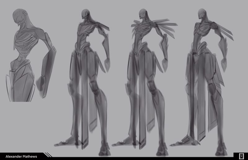 Character design for a personal series called "Millennium Knights"