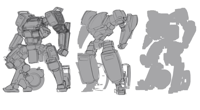 Designs and sketches made to try out any mech designs