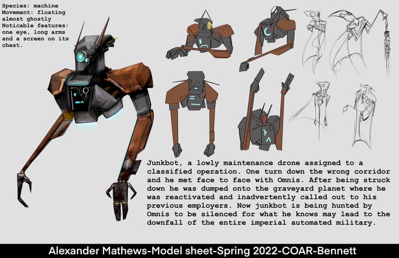 Designs and sketches made to try out any mech designs