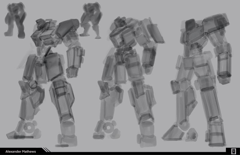 Designs and sketches made to try out any mech designs