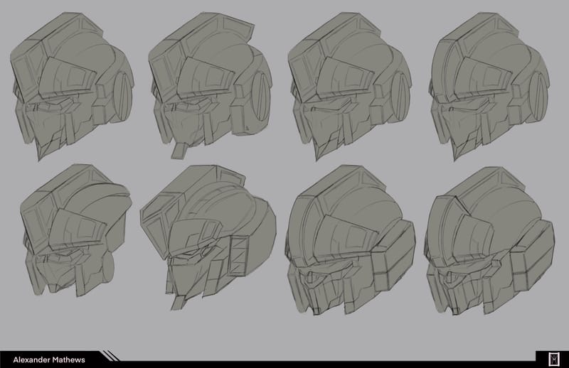 Designs and sketches made to try out any mech designs