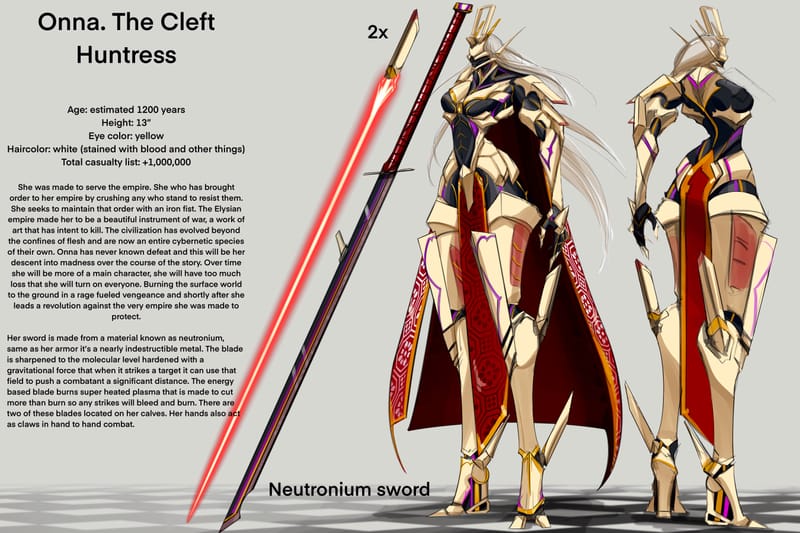 Character design for a personal series called "Millennium Knights"