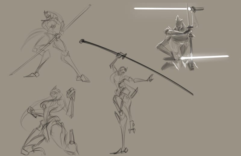 Character design for a personal series called "Millennium Knights"