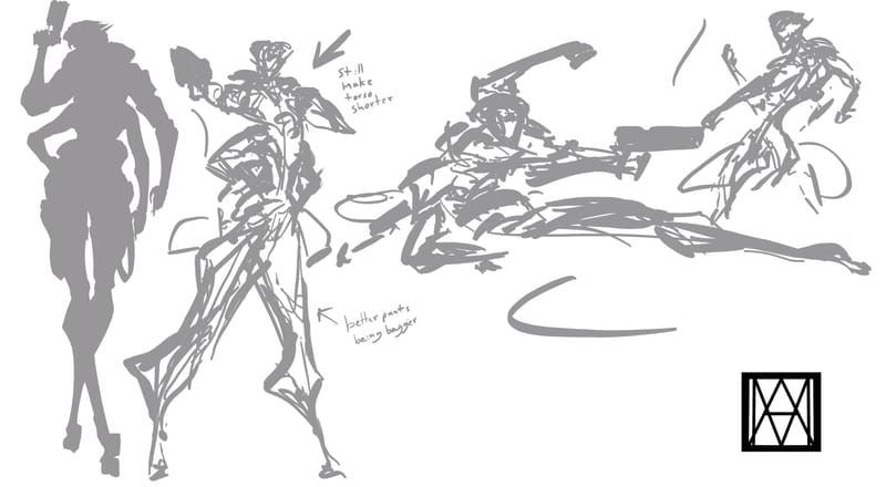 Character design for a personal series with a running title of 'Mako'