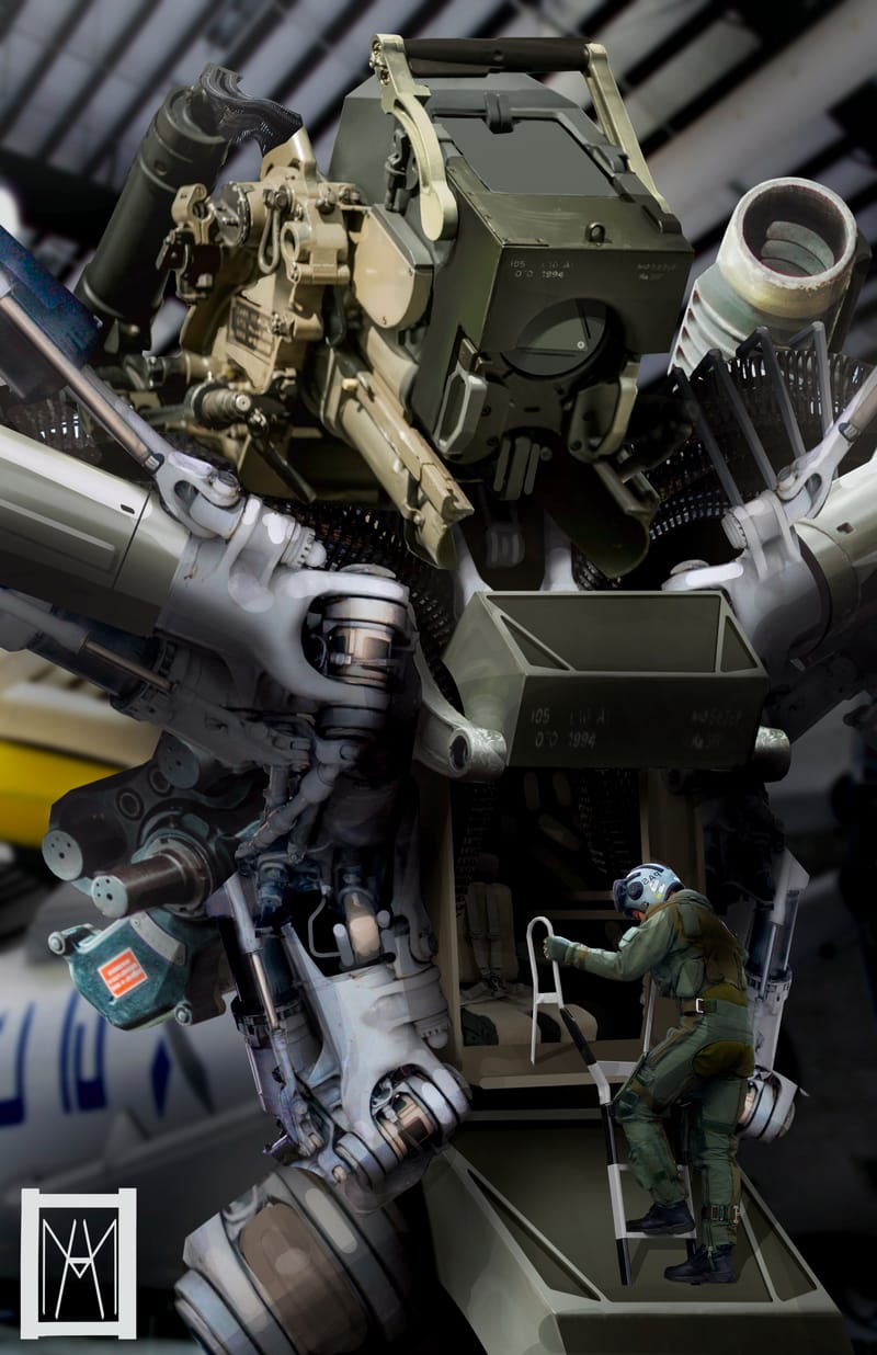 Examples of Photobashing practice. 