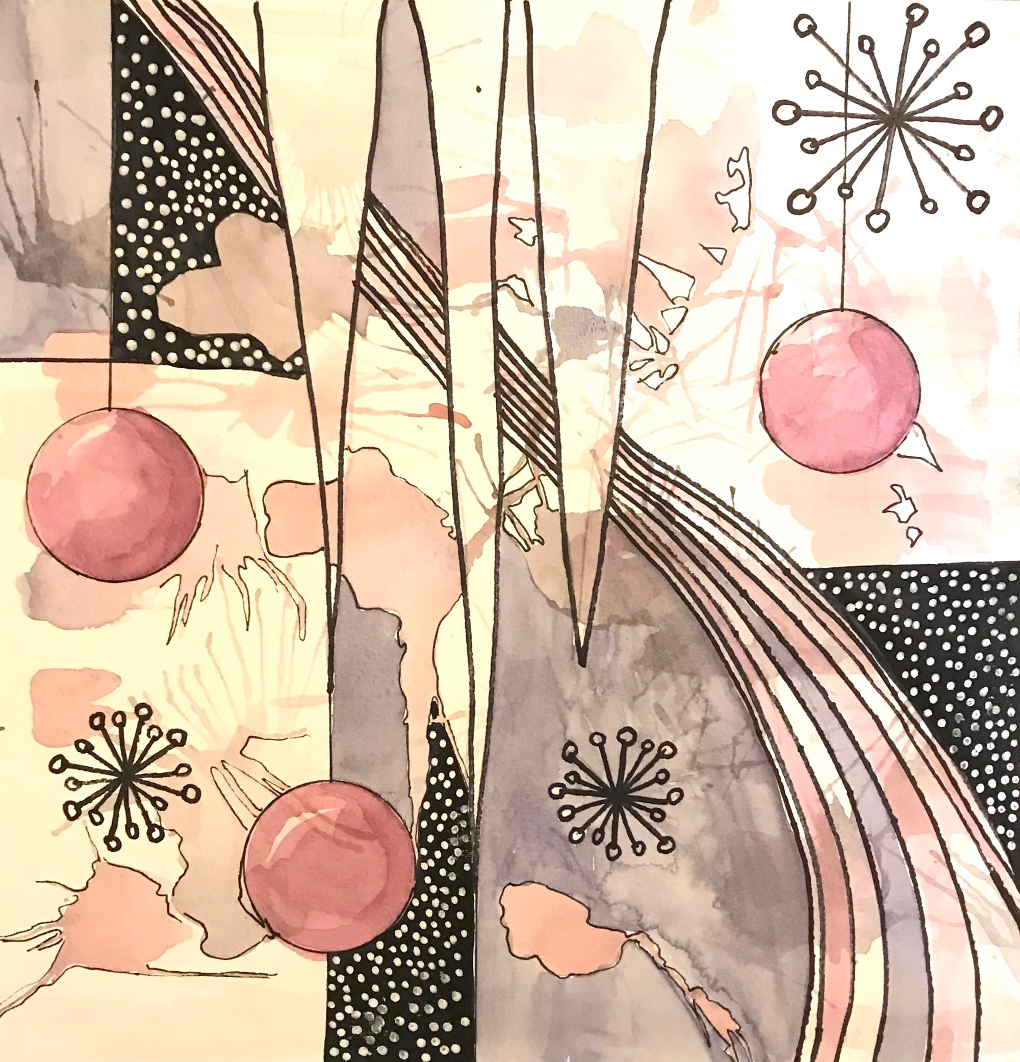 Winter Baubles - 6 x 6