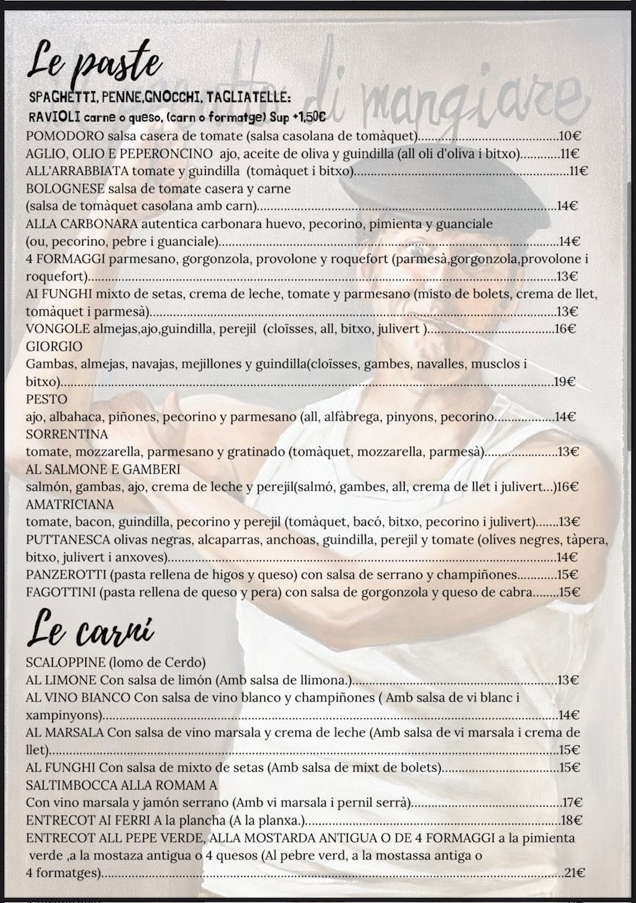 LA PASTA Y LA CARNE: