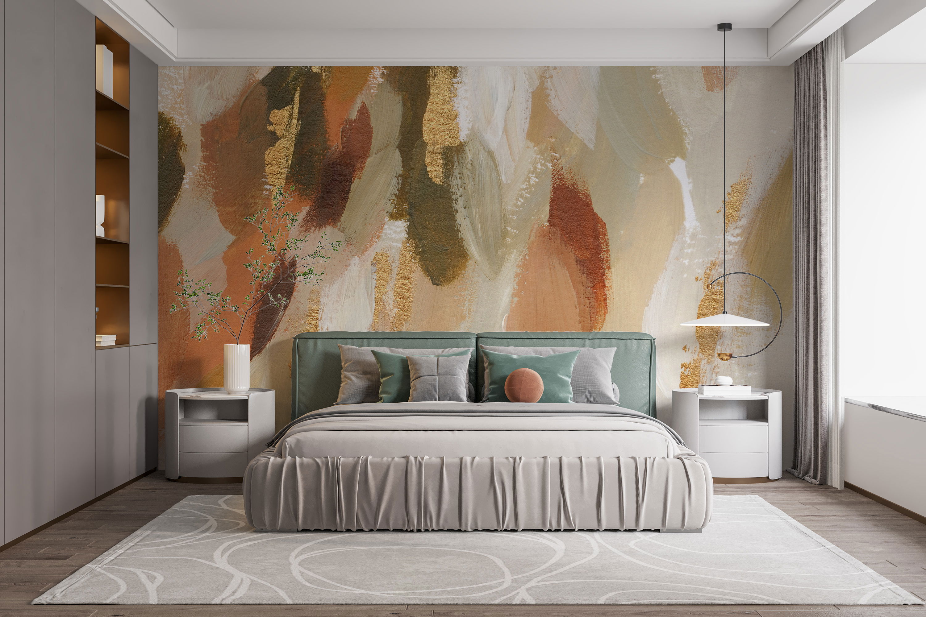 Abstract Brushstroke Wall Mural