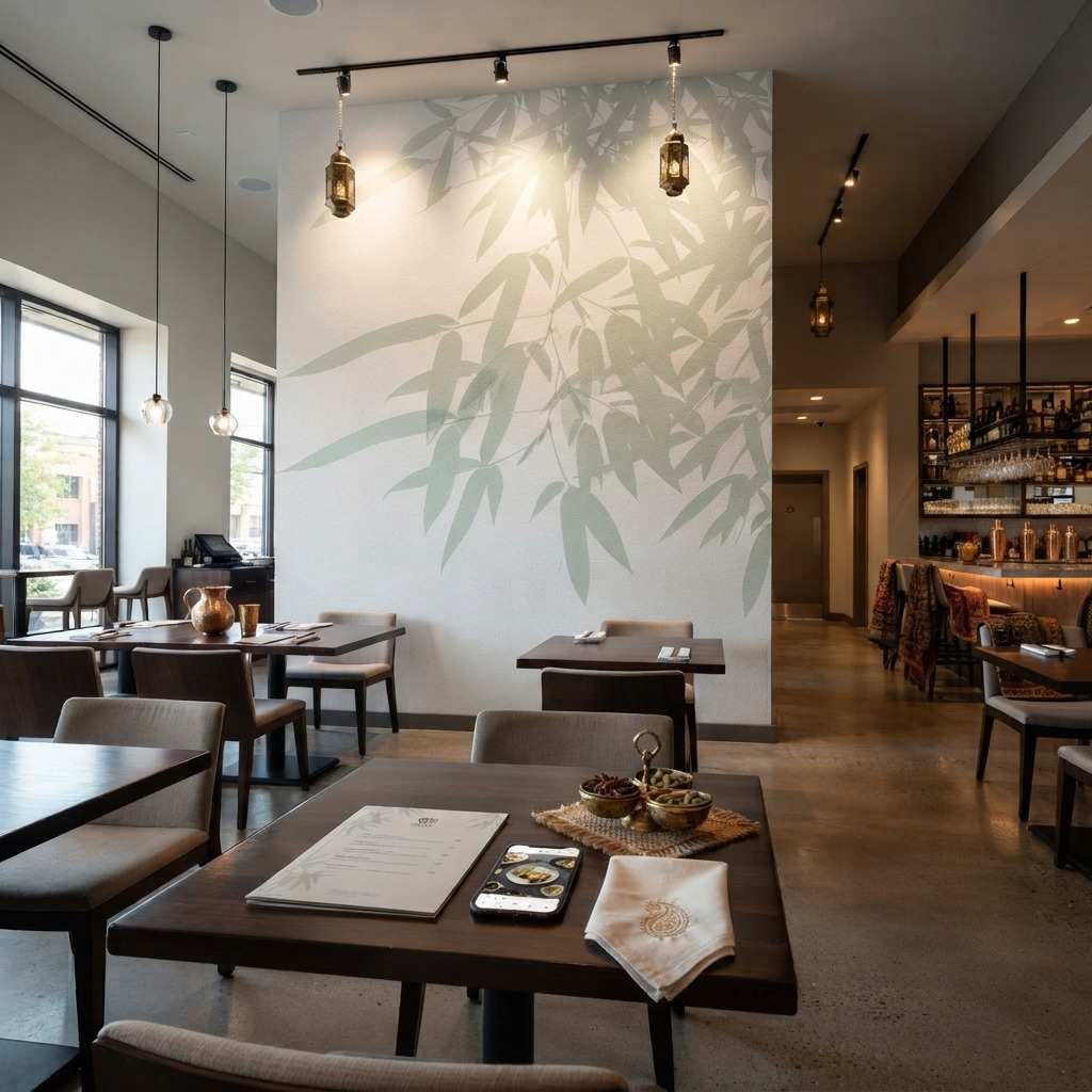 Bamboo Leaf Wall Mural