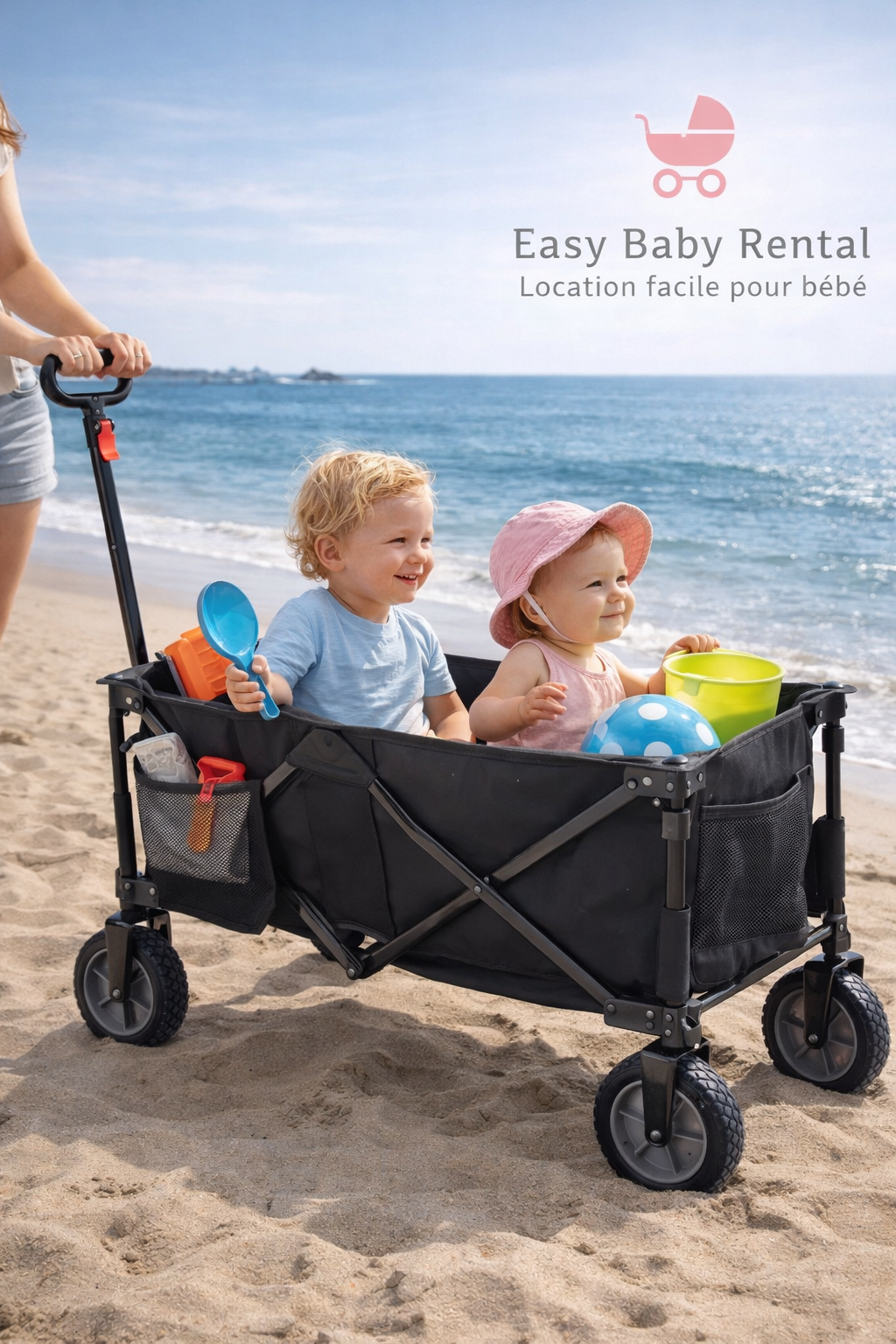 Chariot de plage tout terrain ( 120 kg max)