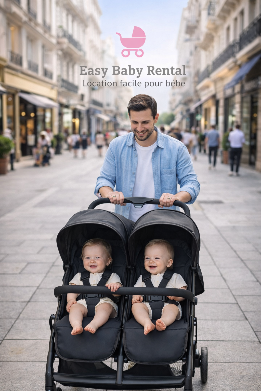 Poussette Double côte à côte (0 à 3 ans )