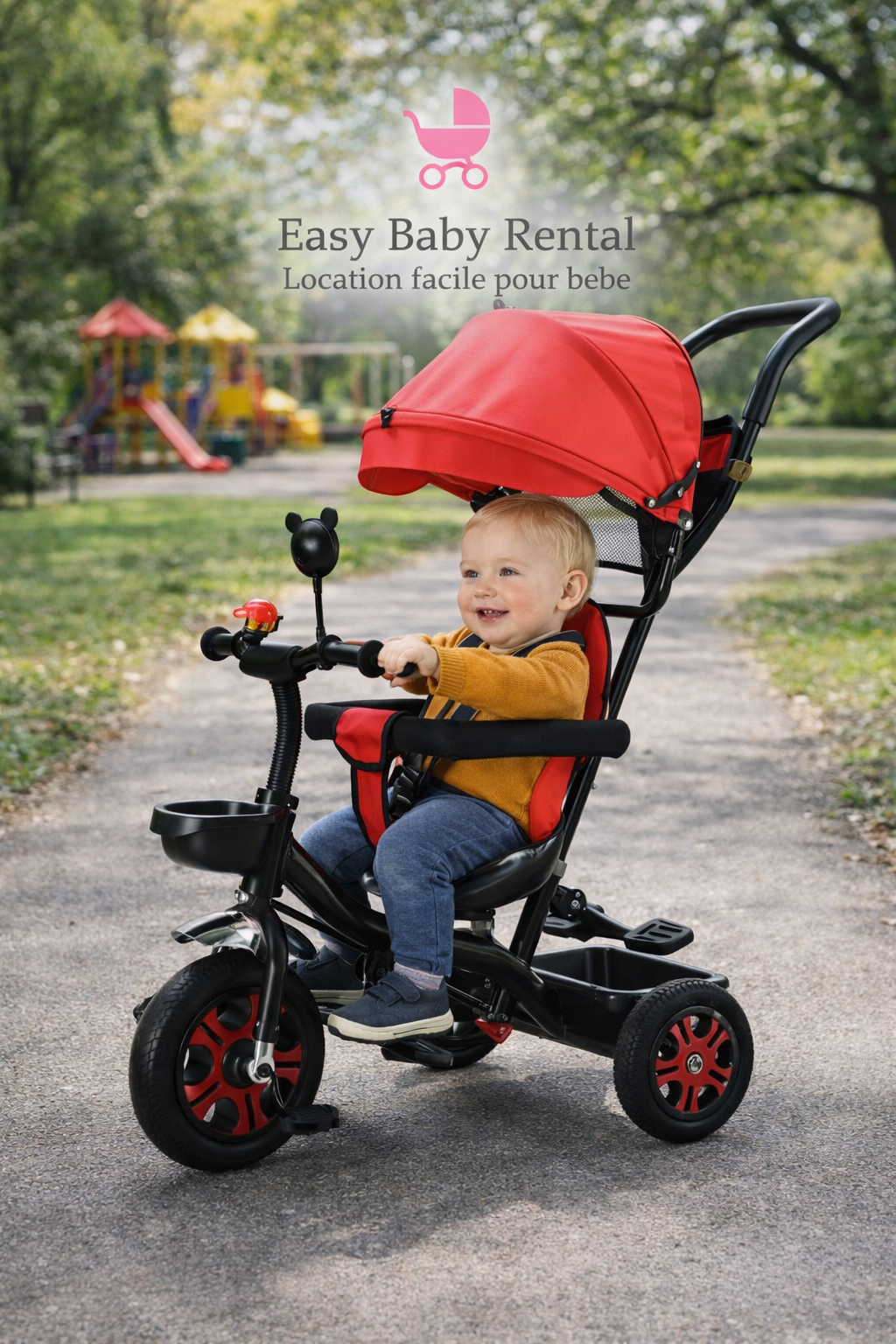 Tricycle évolutif rouge à partir de 12 mois