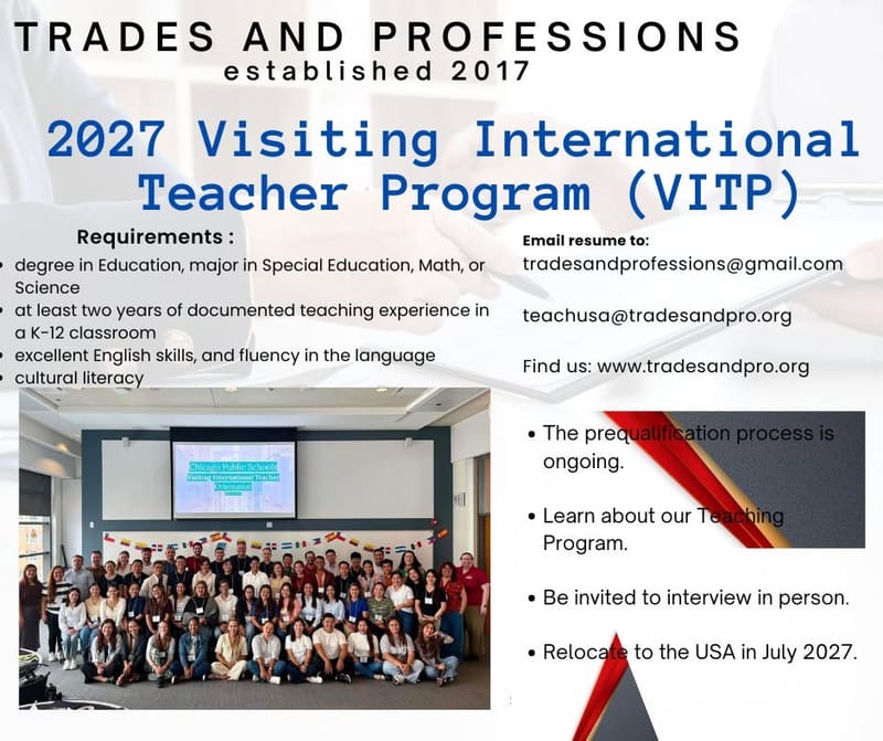 2027 Visiting International Teacher Program (VITP)