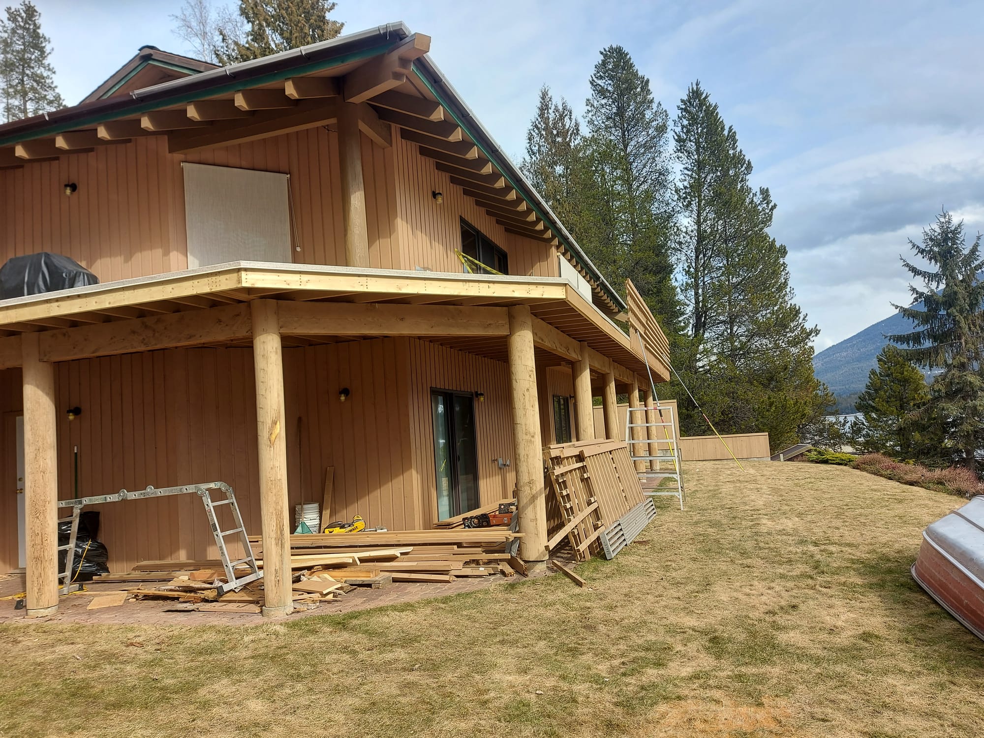 Deck and railings
