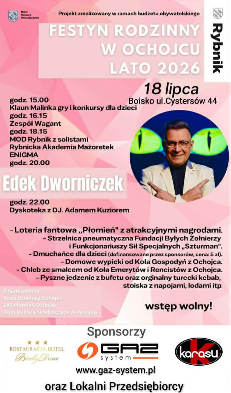 🎉 Festyn Rodzinny w Ochojcu – Lato 2026! 🎉