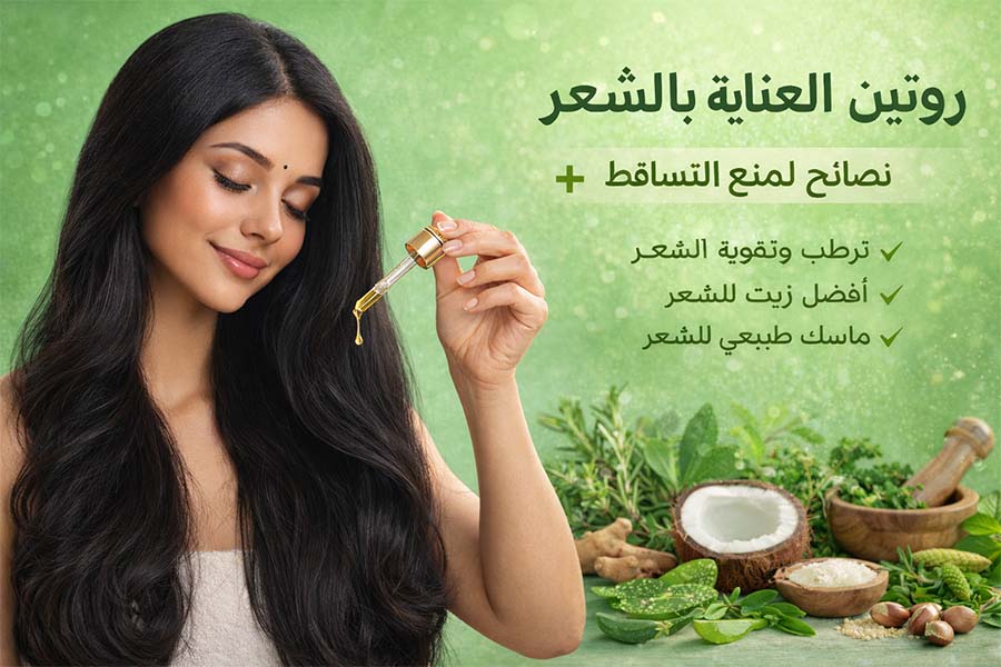 روتين العناية بالشعر: دليل كامل لشعر صحي وقوي + أفضل نصائح لمنع التساقط