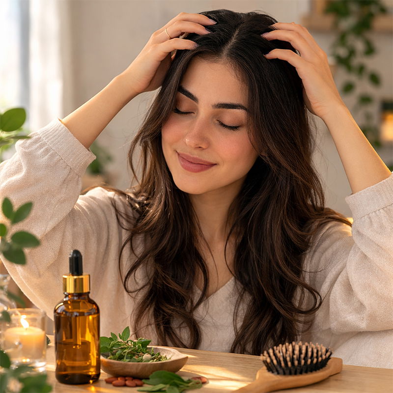 تدليك فروة الرأس لإنبات الشعر: الطريقة الصحيحة + روتين 10 دقائق يوميًا